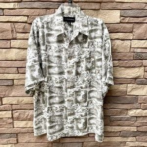 Vintage Von Furstenberg Mens XL Hawaiian Aloha Shirt Surfer Floral Beach